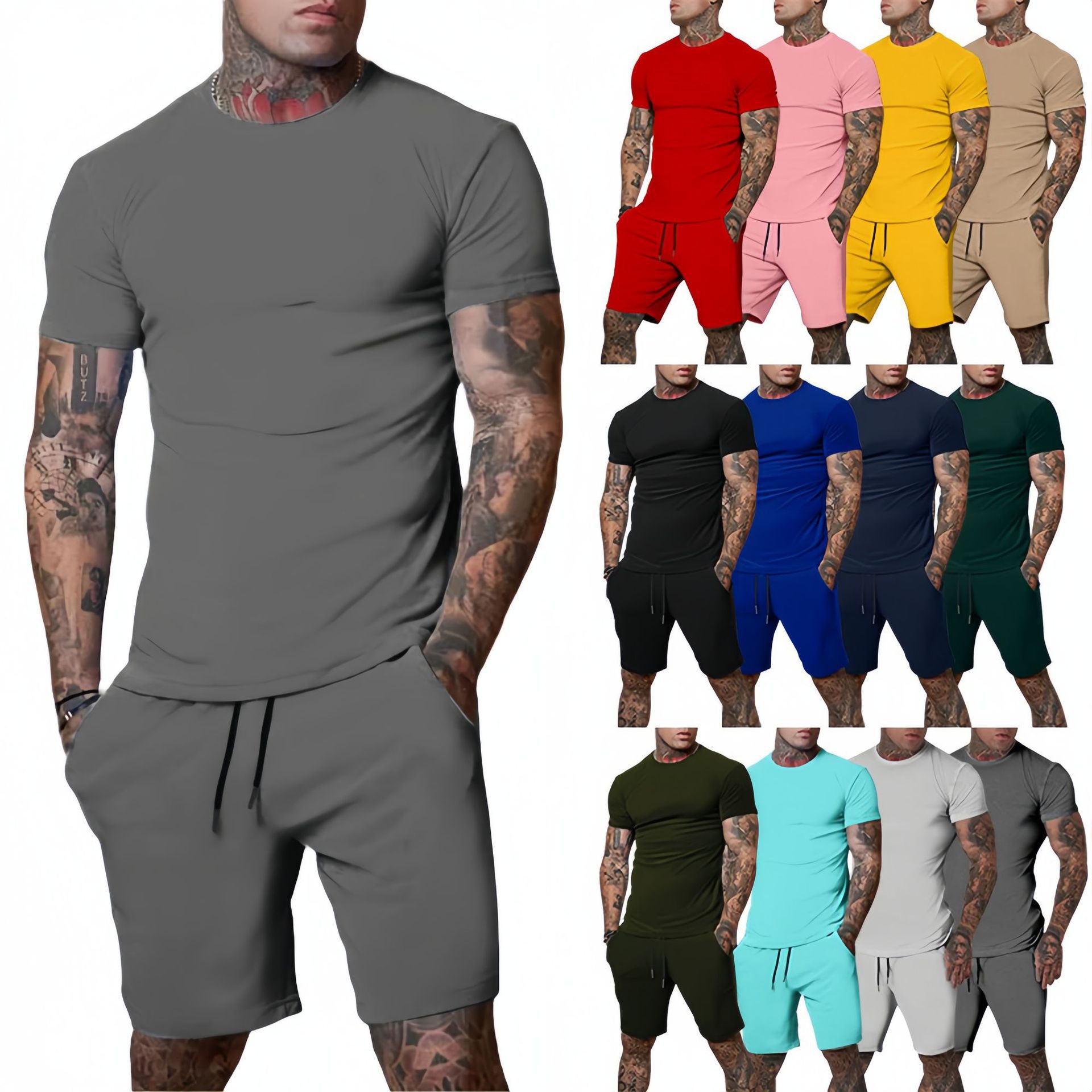 Mens Fashion Clothes - Setelan Olahraga Luar Ruangan Musim Panas