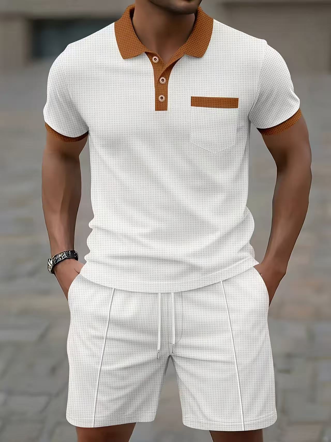 Mens Fashion Clothes - Setelan kaos polo lengan pendek musim