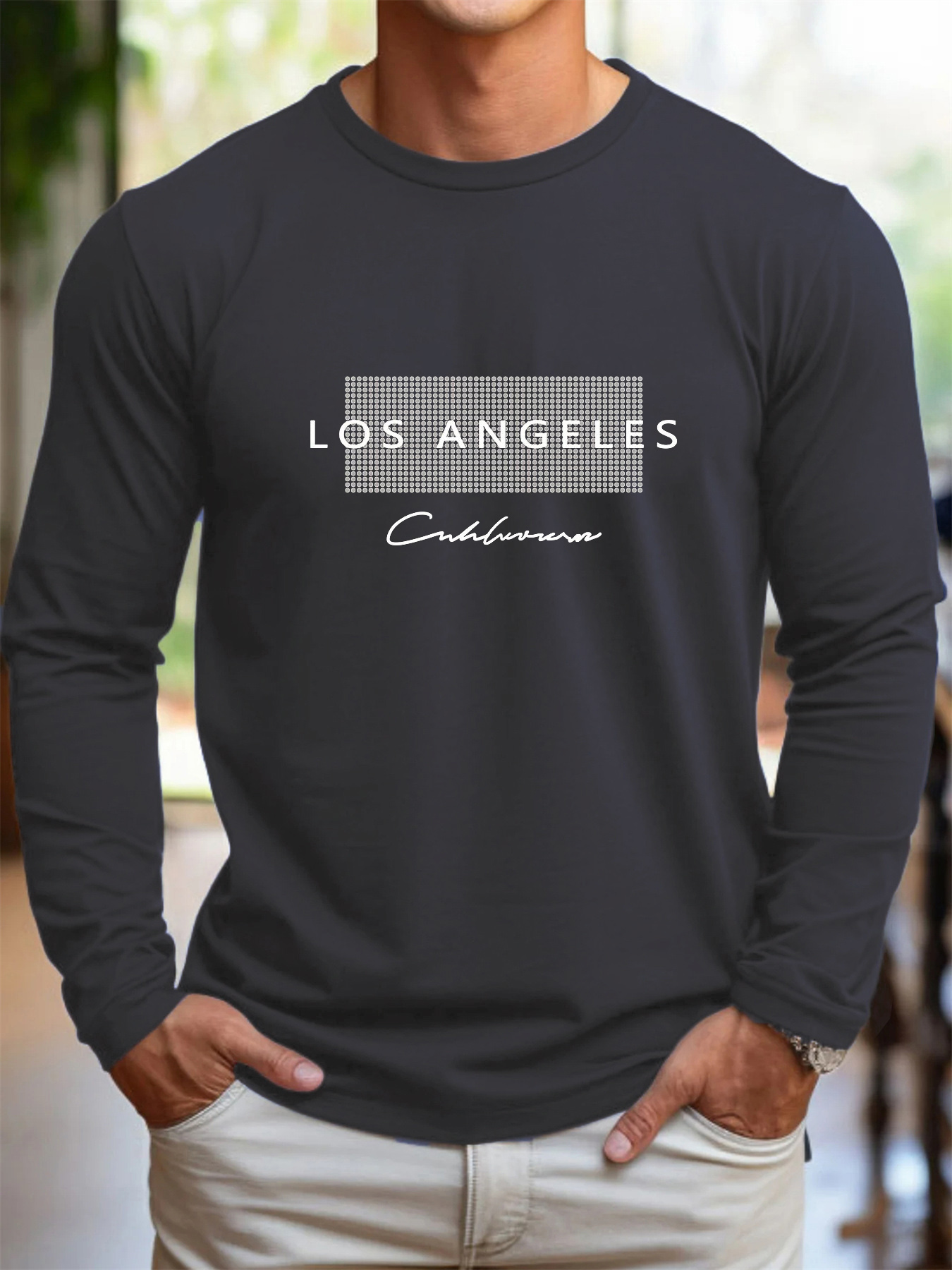 Kaos lengan panjang pria berba - Mens Fashion Summer ulasan dan harga