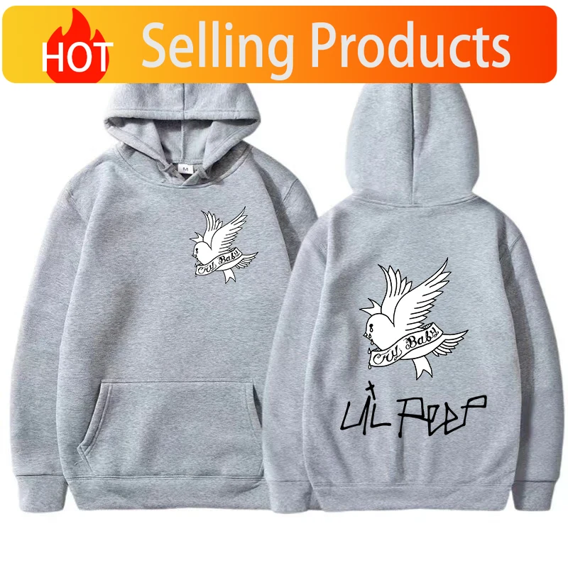 Hoodie Cetak Lil Peep Pria Mus - Mens Fashion Clothes ulasan dan harga